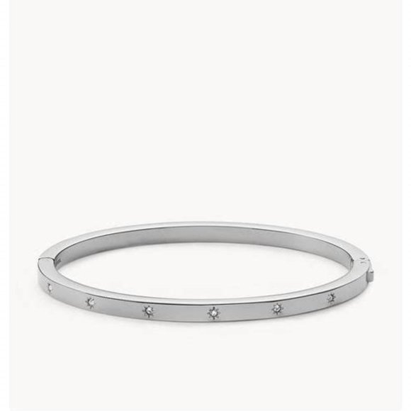Fossil Sadie Shine Bright Stainless Steel Bangle Bracelet NWOT - Picture 1 of 4